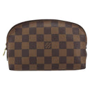 LOUIS VUITTON Damier Ebene Pochette Cosmetic PM Pouch N47516 LV Auth 159687-13