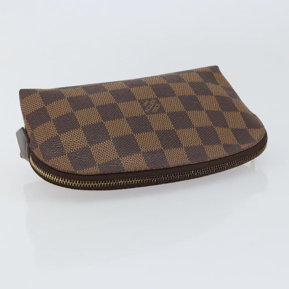 LOUIS VUITTON Damier Ebene Pochette Cosmetic PM Pouch N47516 LV Auth 159687