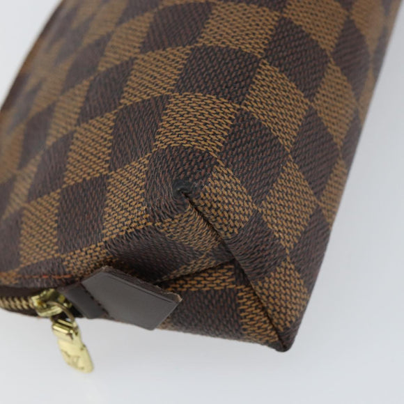 LOUIS VUITTON Damier Ebene Pochette Cosmetic PM Pouch N47516 LV Auth 159687