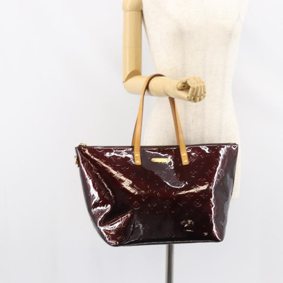 LOUIS VUITTON Monogram Vernis Bellevue GM Tote Bag Amarante M93589 Auth 159715
