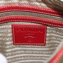 PRADA Shoulder Bag Canvas Beige Silver Auth 159720-16