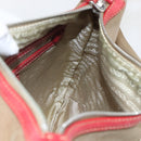 PRADA Shoulder Bag Canvas Beige Silver Auth 159720-19