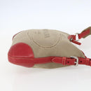 PRADA Shoulder Bag Canvas Beige Silver Auth 159720-5