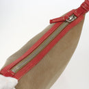 PRADA Shoulder Bag Canvas Beige Silver Auth 159720-6