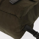 PRADA Backpack Nylon Khaki Silver Auth 159721-17