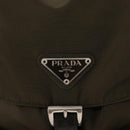 PRADA Backpack Nylon Khaki Silver Auth 159721-23