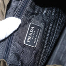 PRADA Backpack Nylon Khaki Silver Auth 159721-25