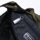 PRADA Backpack Nylon Khaki Silver Auth 159721-28