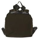 PRADA Backpack Nylon Khaki Silver Auth 159721-2