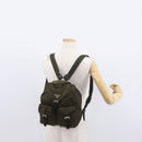 PRADA Backpack Nylon Khaki Silver Auth 159721-30