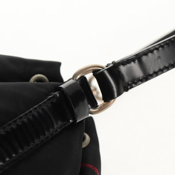 PRADA Hand Bag Nylon Black Auth 159722V