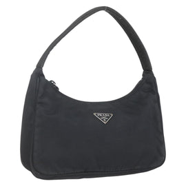 PRADA Hand Pouch Nylon Black Auth 159723