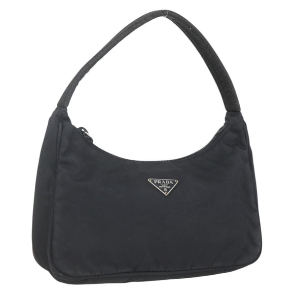 PRADA Hand Pouch Nylon Black Auth 159723
