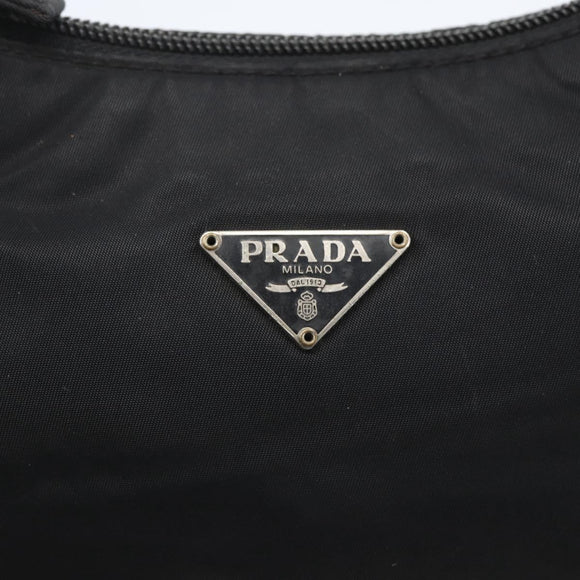 PRADA Hand Pouch Nylon Black Auth 159723
