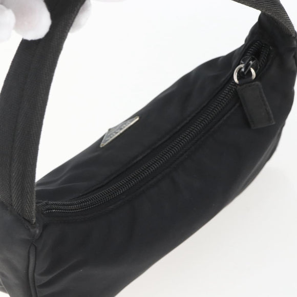 PRADA Hand Pouch Nylon Black Auth 159723