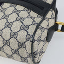 GUCCI GG Supreme Sherry Line Shoulder Bag PVC Navy Gold 75 02 004 Auth 159729-14