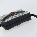 GUCCI GG Supreme Sherry Line Shoulder Bag PVC Navy Gold 75 02 004 Auth 159729-6