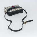 GUCCI GG Supreme Sherry Line Shoulder Bag PVC Navy Gold 75 02 004 Auth 159729-7