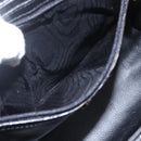 FENDI Hand Bag Leather Black Gold Auth 159731-21