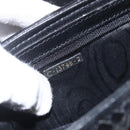 FENDI Hand Bag Leather Black Gold Auth 159731-22