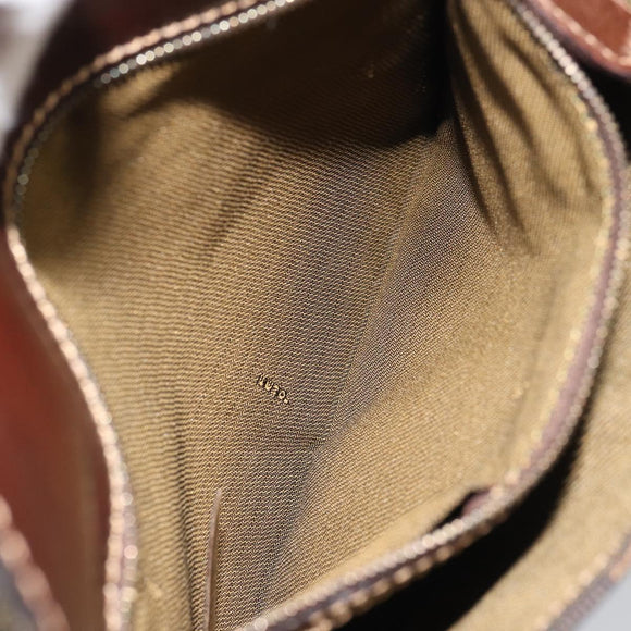 FENDI Zucca Canvas Hand Bag Black Brown Auth 159734