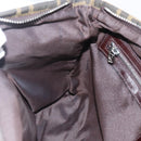 FENDI Zucca Canvas Shoulder Bag Black Brown Auth 159735-20