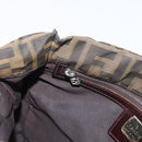 FENDI Zucca Canvas Tote Bag Black Brown Auth 159736-20