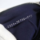 FENDI Zucchino Canvas Shoulder Bag Navy Silver Auth 159737-21