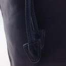 CELINE Circle Shoulder Bag Leather Navy Gold Auth 159739-9