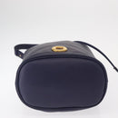 CELINE Circle Shoulder Bag Leather Navy Gold Auth 159739-5