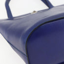 CELINE Hand Bag Leather Blue Silver Auth 159740-11