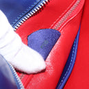 CELINE Hand Bag Leather Blue Silver Auth 159740-22