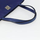 CELINE Hand Bag Leather Blue Silver Auth 159740-7