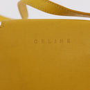CELINE Shoulder Bag Leather Yellow Silver Auth 159741-10