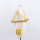 CELINE Shoulder Bag Leather Yellow Silver Auth 159741-19
