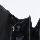 Salvatore Ferragamo Gancini Hand Bag Leather 2way Black Gold Auth 159742A-18