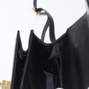 Salvatore Ferragamo Gancini Hand Bag Leather 2way Black Gold Auth 159742A-19