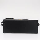 Salvatore Ferragamo Gancini Hand Bag Leather 2way Black Gold Auth 159742A-5