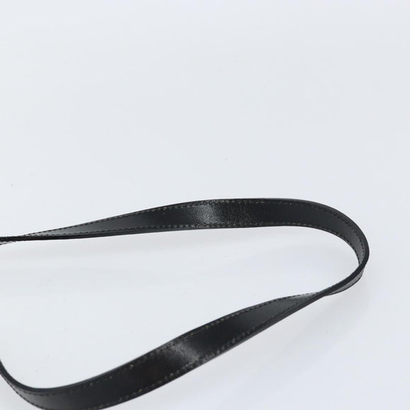 BALLY Hand Bag Leather 2way Black Gold Auth 159743