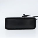 BALLY Hand Bag Leather 2way Black Gold Auth 159743-5