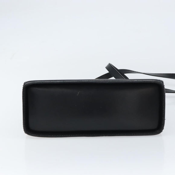 BALLY Hand Bag Leather 2way Black Gold Auth 159743