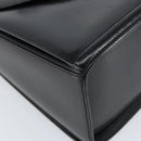 BALLY Hand Bag Leather 2way Black Gold Auth 159743-15