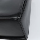 BALLY Hand Bag Leather 2way Black Gold Auth 159743-16