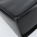 BALLY Hand Bag Leather 2way Black Gold Auth 159743-17