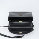 BALLY Hand Bag Leather 2way Black Gold Auth 159743-11