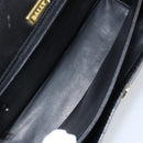 BALLY Hand Bag Leather 2way Black Gold Auth 159743-12