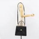 BALLY Hand Bag Leather 2way Black Gold Auth 159743-25