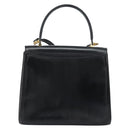 BALLY Hand Bag Leather 2way Black Gold Auth 159743-2