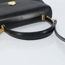 BALLY Hand Bag Leather 2way Black Gold Auth 159743-7