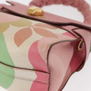 Miu Miu Hand Bag Leather Pink Gold Auth 159745-15